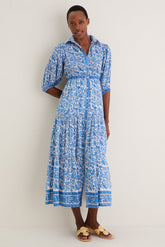 Blue White Blair Maxi Dress