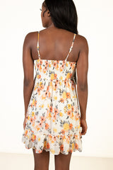 Cream Crochet Waistband Mini Dress