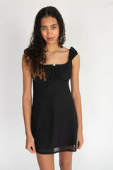 Satin Rose Mesh Babydoll Dress