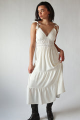 Beaded Tie Straps Maxi Dress
