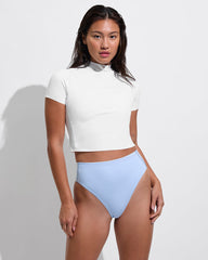 Hi Hi Bottom - Splash Stripe Horizontal: Blue Skies / Coconut