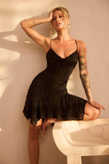 Coconico Beaded Mini Dress - Black