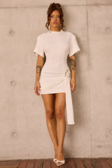 Noir Nights Woven Mini Dress - Ivory