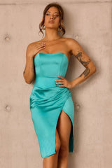 Soft Ballad Midi Dress - Aqua