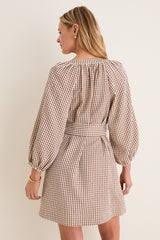 Brown Gingham Harlow Dress