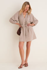 Brown Gingham Harlow Dress