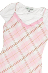 Two Piece Tee & Plaid Cami Dress