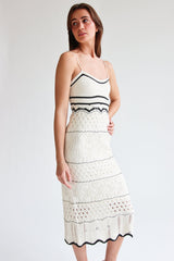 Open Knit Midi Dress