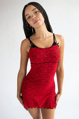 Lace and Bow Mini Dress