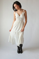 Beaded Tie Straps Maxi Dress
