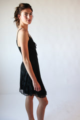Mesh Lace Hanky Hem Mini Dress