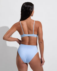 Hi Hi Bottom - Splash Stripe Horizontal: Blue Skies / Coconut