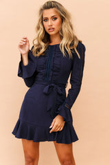 Saddle Up Dress - Navy