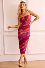 Sorella Midi Dress - Maroon
