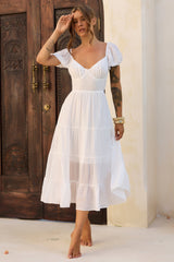 Sweetest Tea Maxi Dress - White