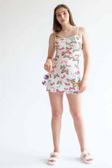 White Butterfly Mesh Dress