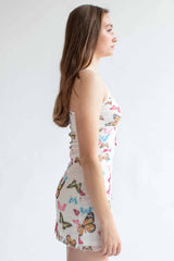 White Butterfly Mesh Dress
