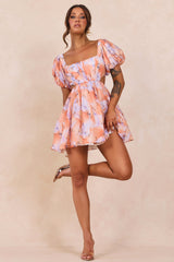 Woodington Sky Mini Dress - Orange