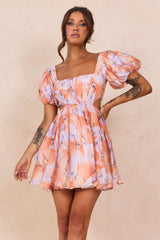Woodington Sky Mini Dress - Orange